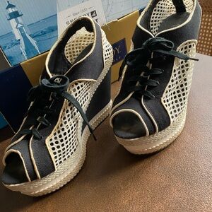 Wedge sneakers get many compliments.
Unique and comfortable!